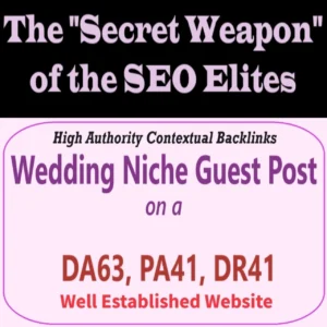 Premium SEO Guest Post on my DA60+ Wedding Blog with Dofollow backlink