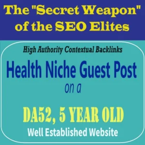 Premium SEO Guest Post on my DA40+ Health Blog with Dofollow backlink