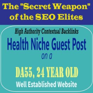 Premium SEO Guest Post on my DA50+ Health Blog with Dofollow backlink